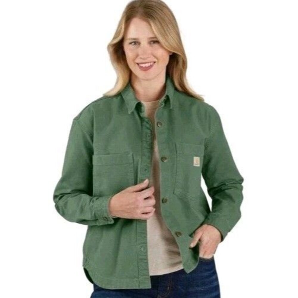Carhartt Womens Montana Rugged Flex Loose Fit Heavyweight Overshirt Large 106621